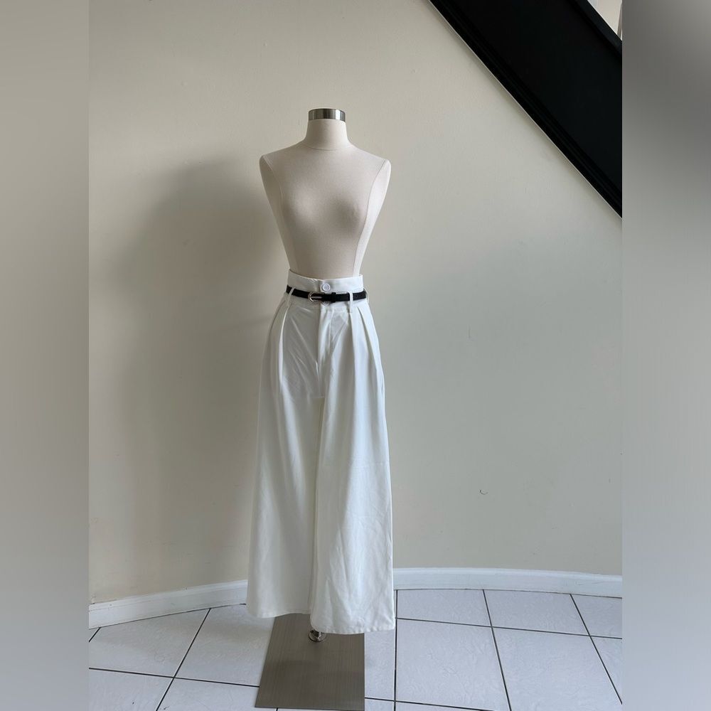 Cider Long White Trousers